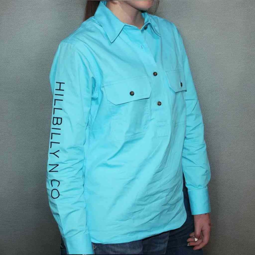 Women's Work Shirt - Blue - Work Shirt - Hillbilly N Co